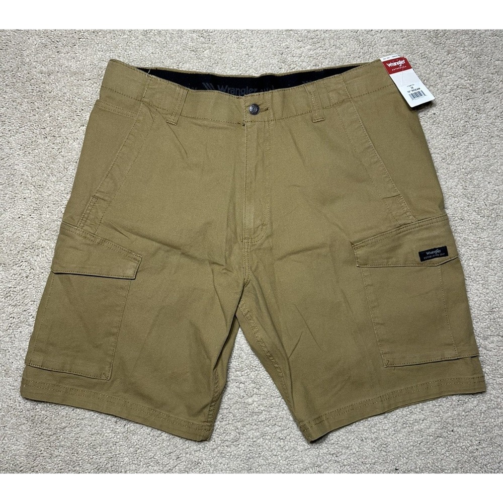 Wrangler Authentics Men's Comfort Flex Waist Cargo Short, Dull Gold, 36 A2-0017